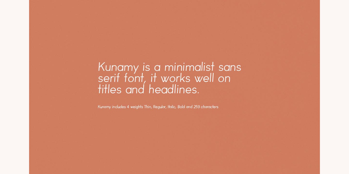 Пример шрифта Kunamy #7